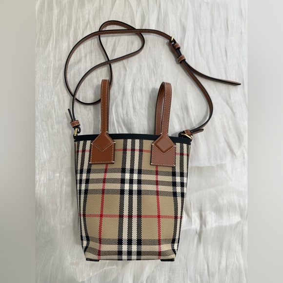 Burberry Beige Mini London Tote Bag - Picture 10 of 14